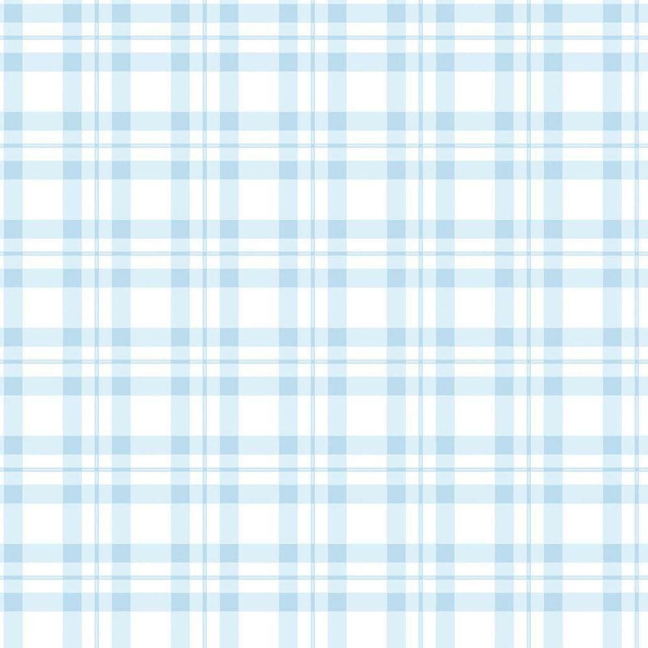 Plaid Tiny Tots 2 Nursery Wallpaper - Blue