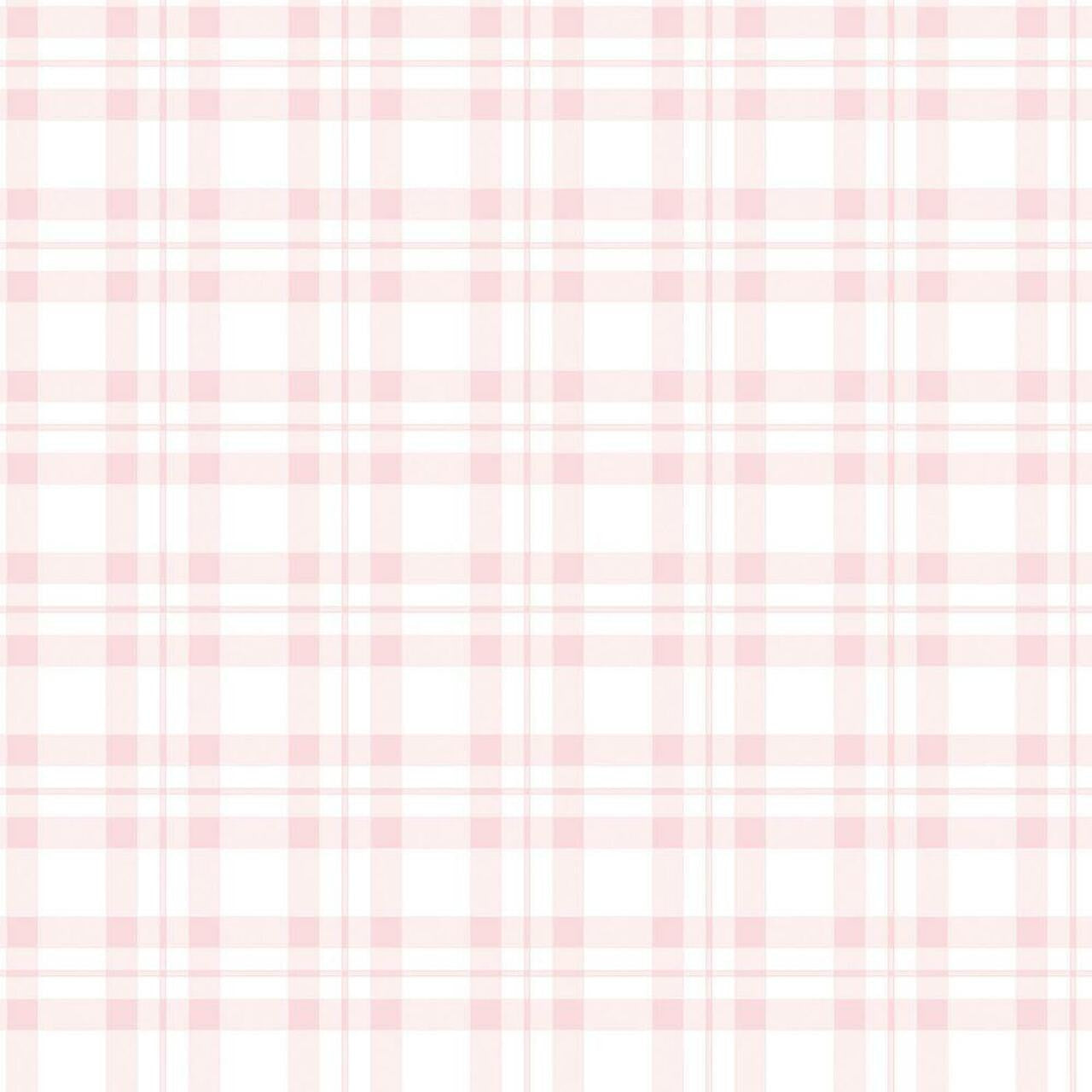Plaid Tiny Tots 2 Nursery Wallpaper - Pink