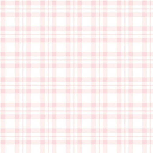 Plaid Tiny Tots 2 Nursery Wallpaper - Pink