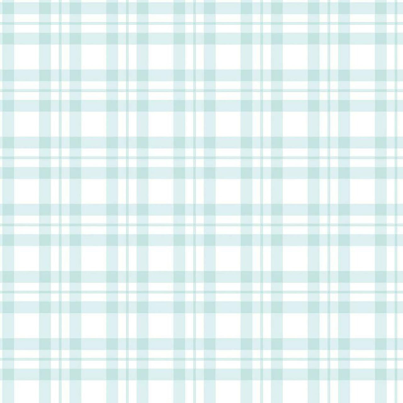 Plaid Tiny Tots 2 Nursery Wallpaper - Teal