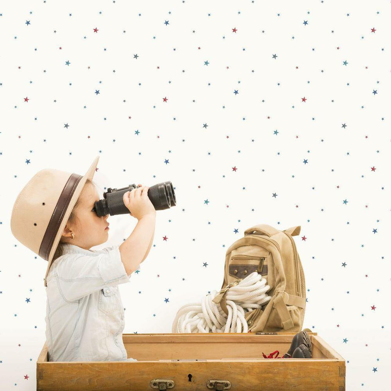 Stars Tiny Tots 2 Nursery Room Wallpaper - White