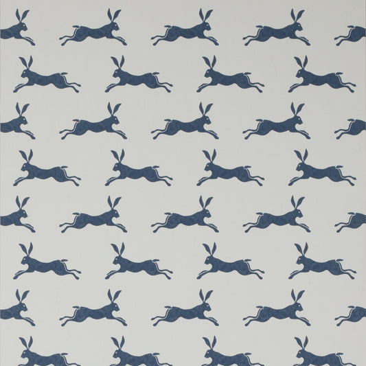 March Hare Nursery Wallpaper - Blue