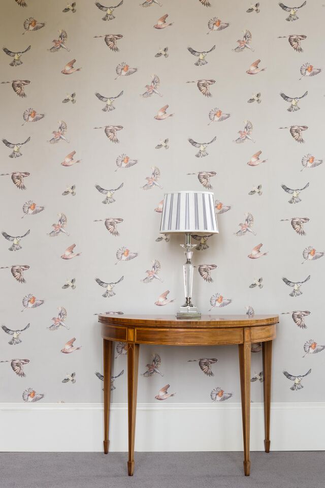 Early Bird Nursery Room Wallpaper - Pink