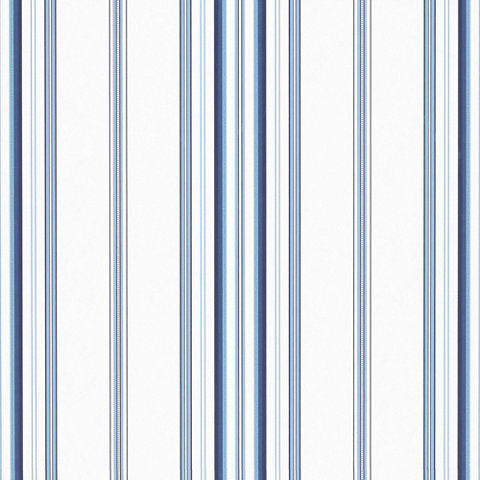 Morgan Stripe Nursery Wallpaper - Blue