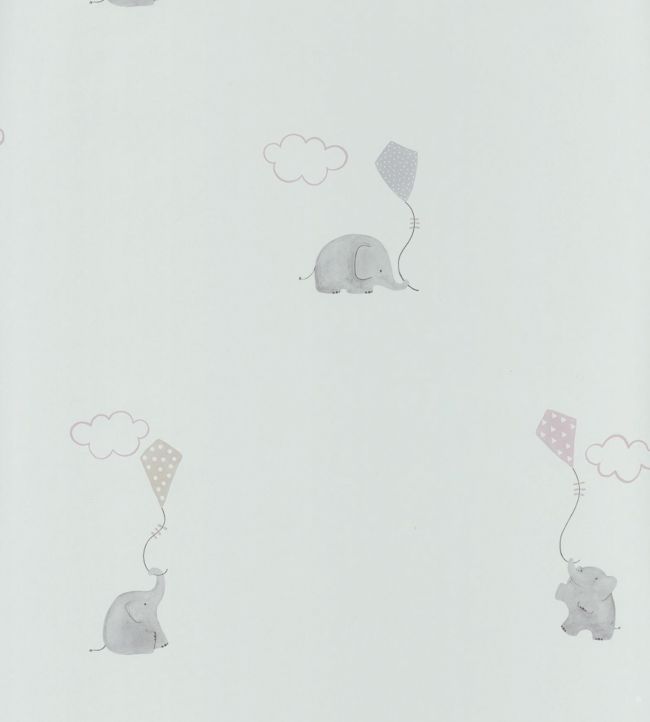 Elephants Nursery Wallpaper - Blue
