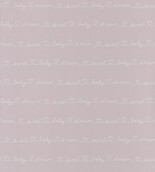 Ecriture Nursery Wallpaper - Pink