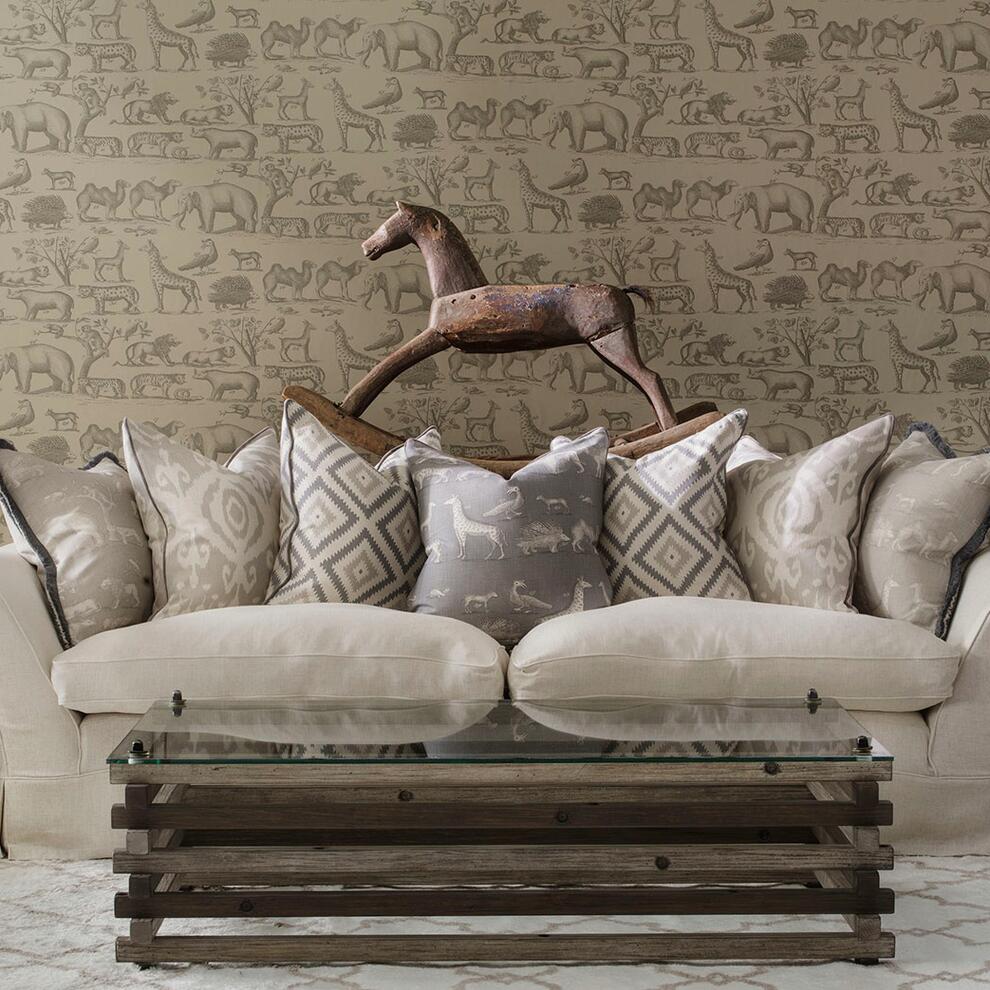 Ark Parchment Nursery Room Wallpaper 2 - Sand