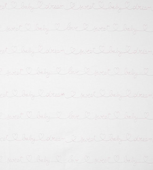 Ecriture Brodee Nursery Fabric - White