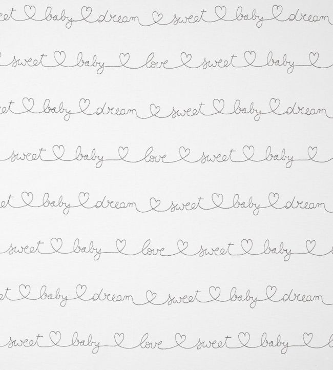 Ecriture Brodee Nursery Fabric - Gray