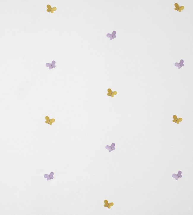 Papillons Brodes Nursery Fabric - Gray