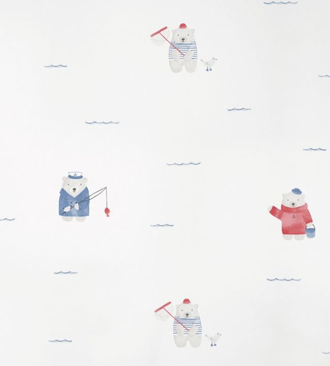 Ours Plage Nursery Fabric - White