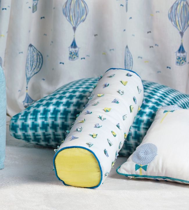 Plainting Nursery Room Fabric - Blue