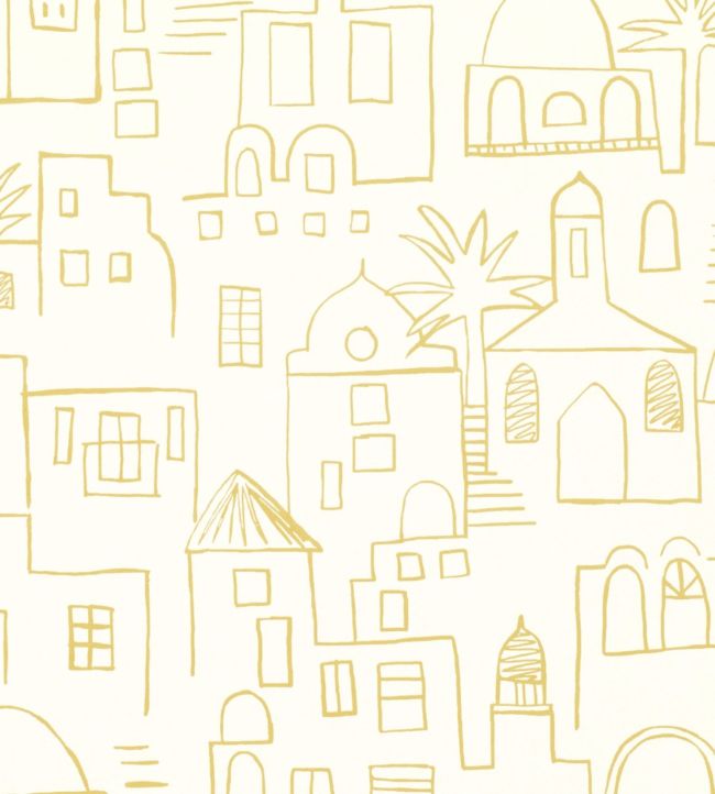 Teeny Santorini Nursery Wallpaper - Yellow