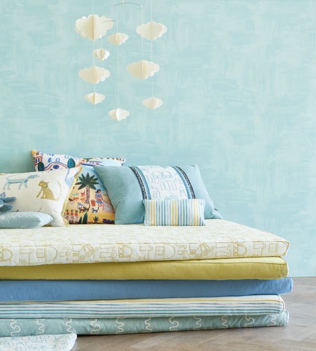 Colourwash Nursery Room Wallpaper - Blue