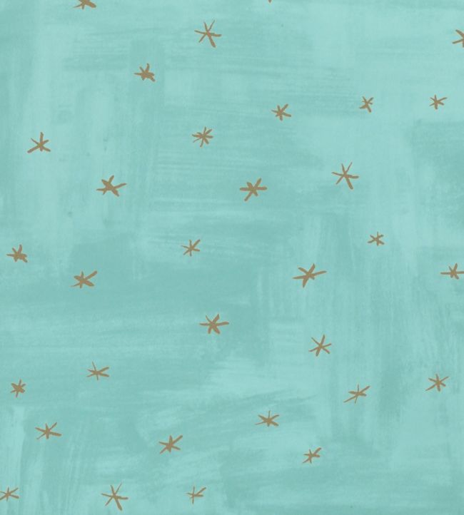 Twinkle Twinkle Nursery Wallpaper - Teal
