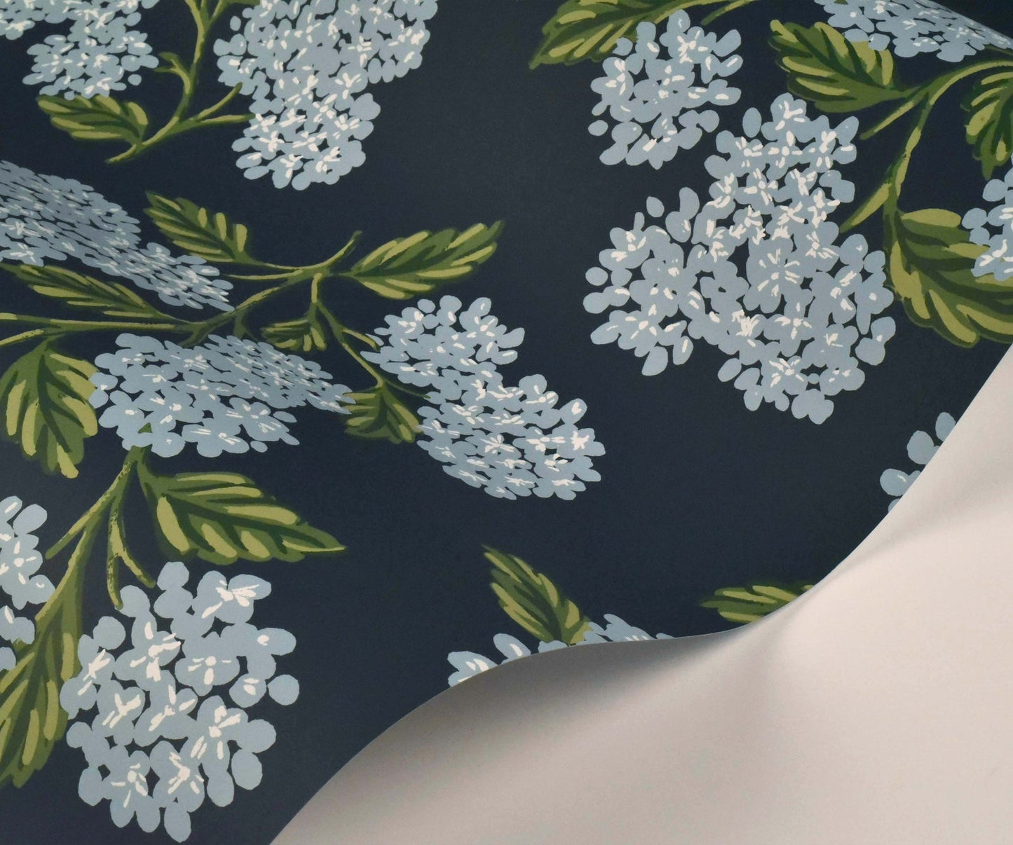 Hydrangea Wallpaper - Blue - Rifle