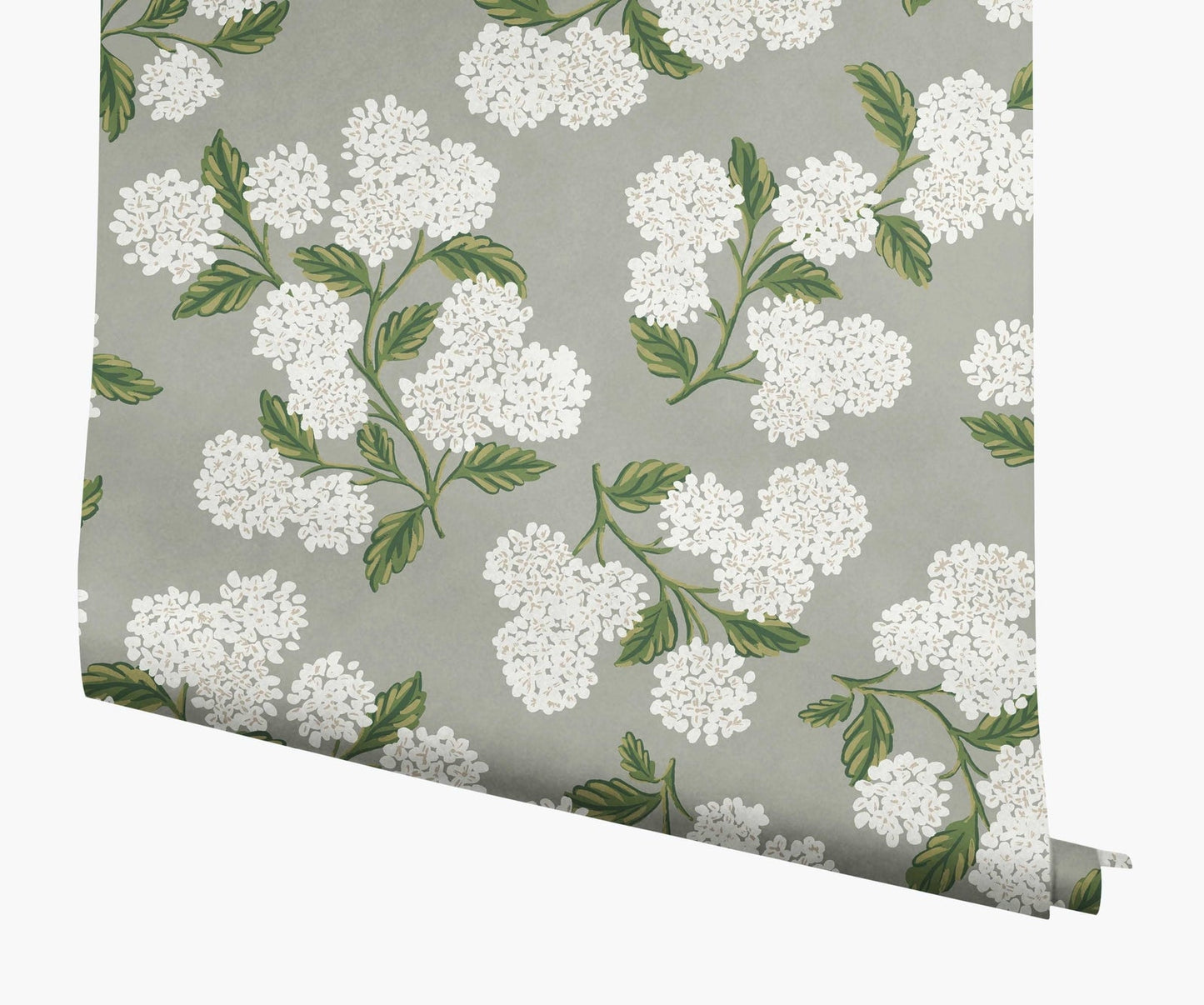 Hydrangea Wallpaper - Silver - Rifle