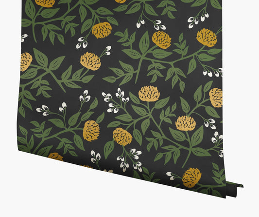 Peonies Wallpaper - Green - Rifle