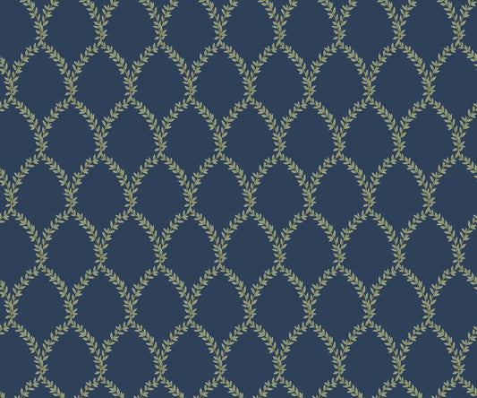 Laurel Wallpaper - Blue - Rifle