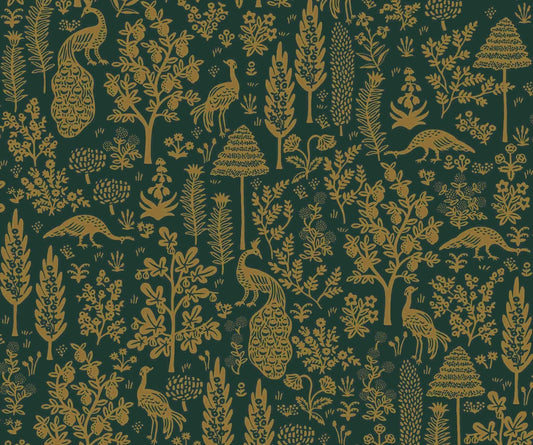 Menagerie Toile Wallpaper - Gold - Rifle