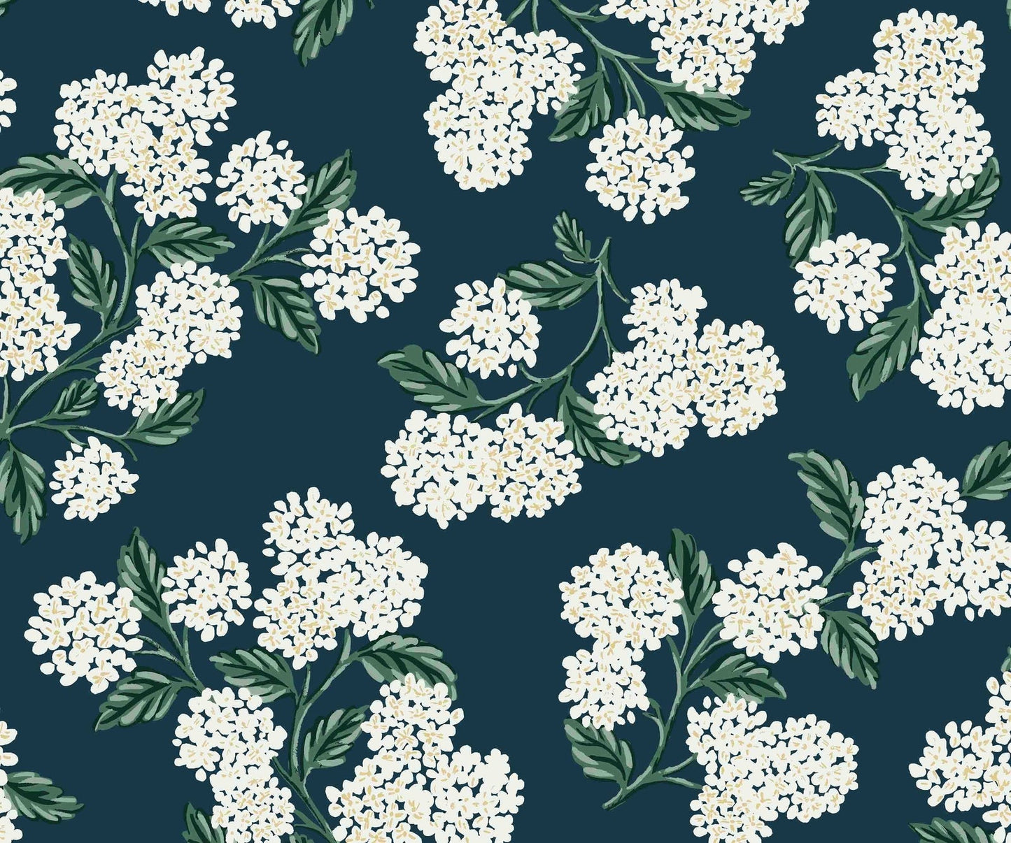 Hydrangea Wallpaper - Green - Rifle