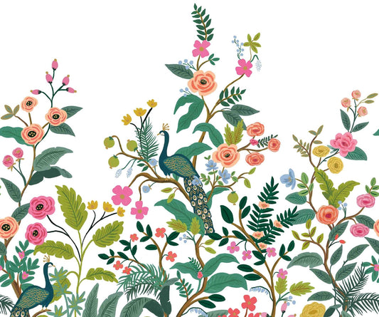 Peacock Wallpaper Mural - Multicolor - Rifle