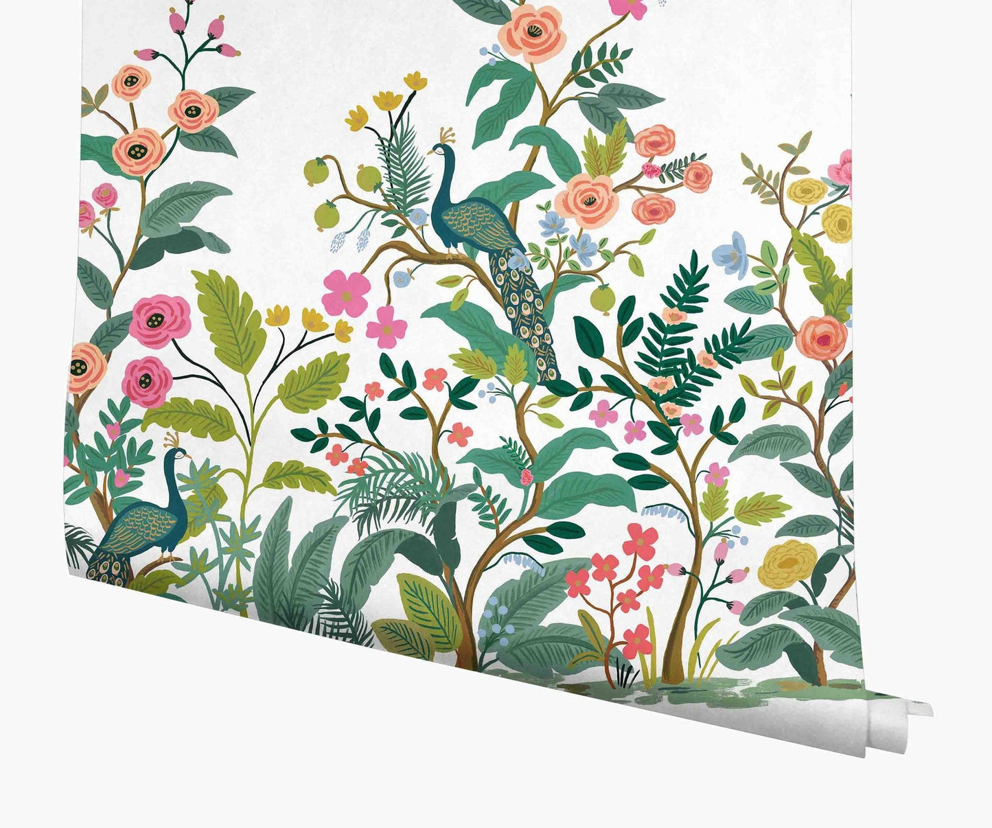Peacock Wallpaper Mural - Multicolor - Rifle