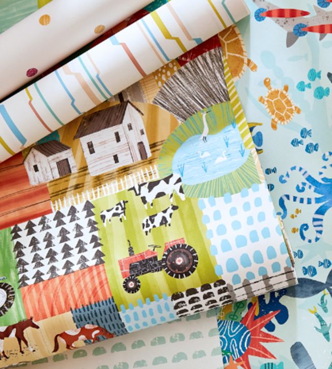 Down On The Farm Nursery Room Wallpaper 2 - Multicolor
