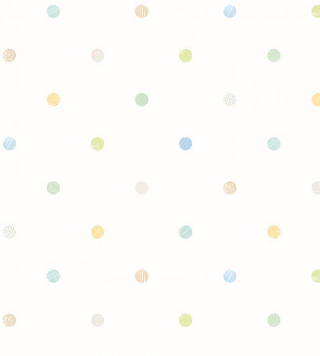 Doodle Spot Nursery Wallpaper - White
