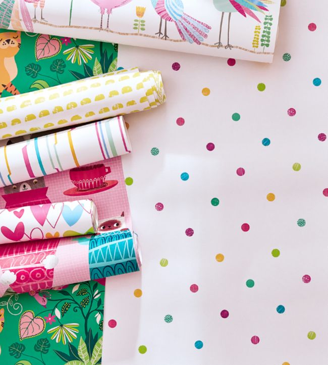 Doodle Spot Nursery Room Wallpaper 2 - White