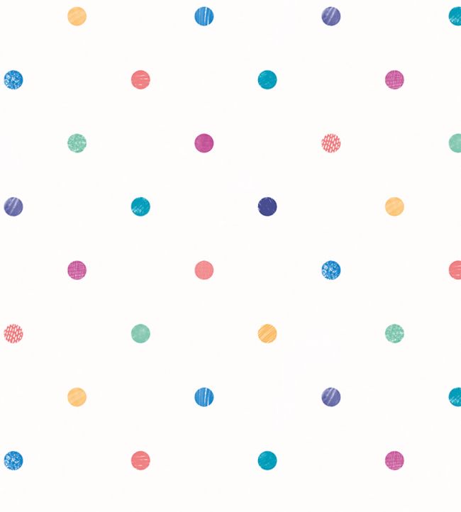 Doodle Spot Nursery Wallpaper - Multicolor