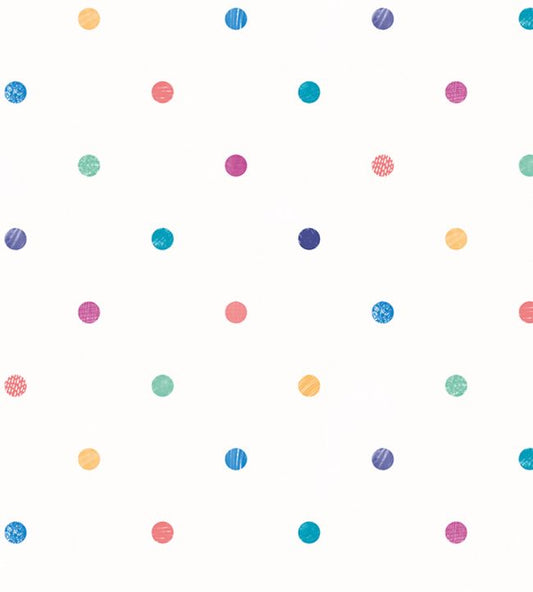 Doodle Spot Nursery Wallpaper - Multicolor
