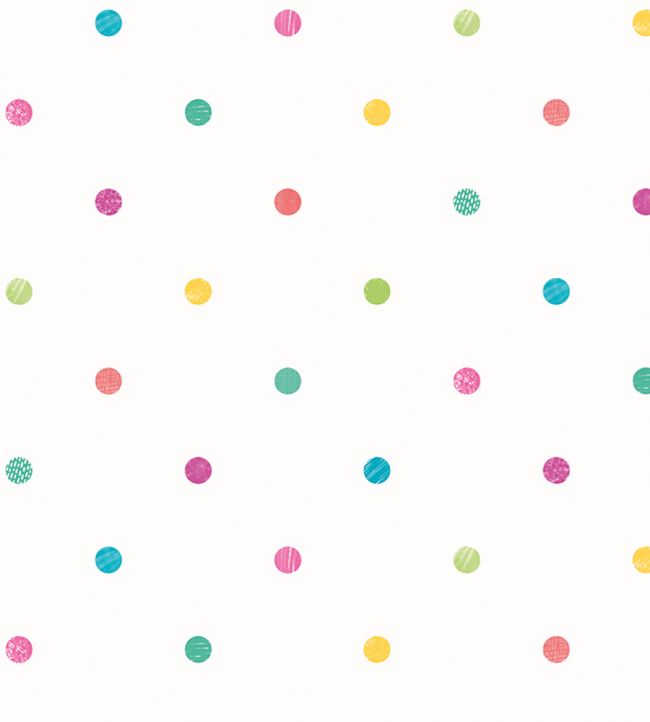 Doodle Spot Nursery Wallpaper - Multicolor