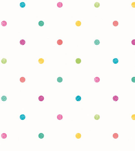 Doodle Spot Nursery Wallpaper - Multicolor