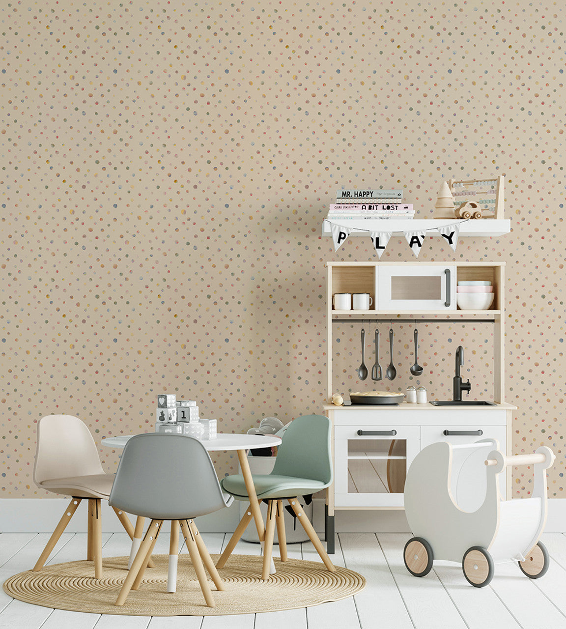 Watercolor Dots Great Kids Wallpaper