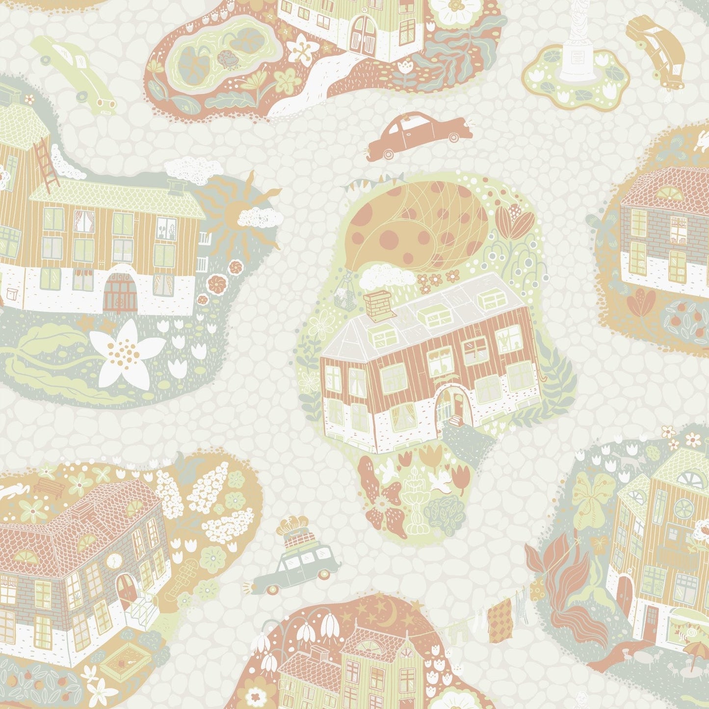 Resan Staden Town Wallpaper