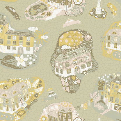 Resan Staden Town Wallpaper