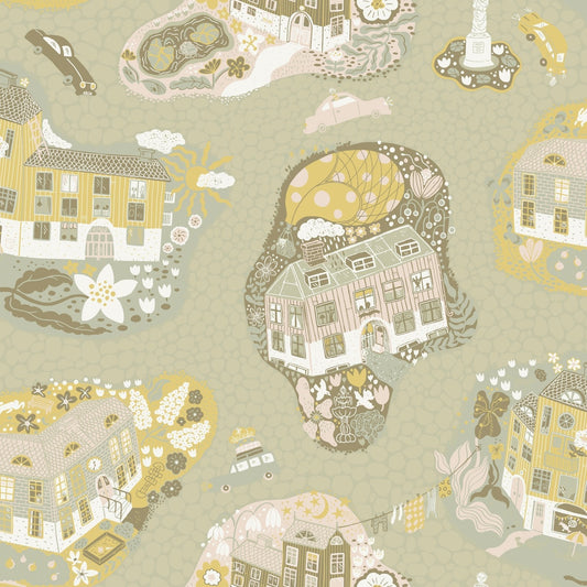 Resan Staden Town Wallpaper