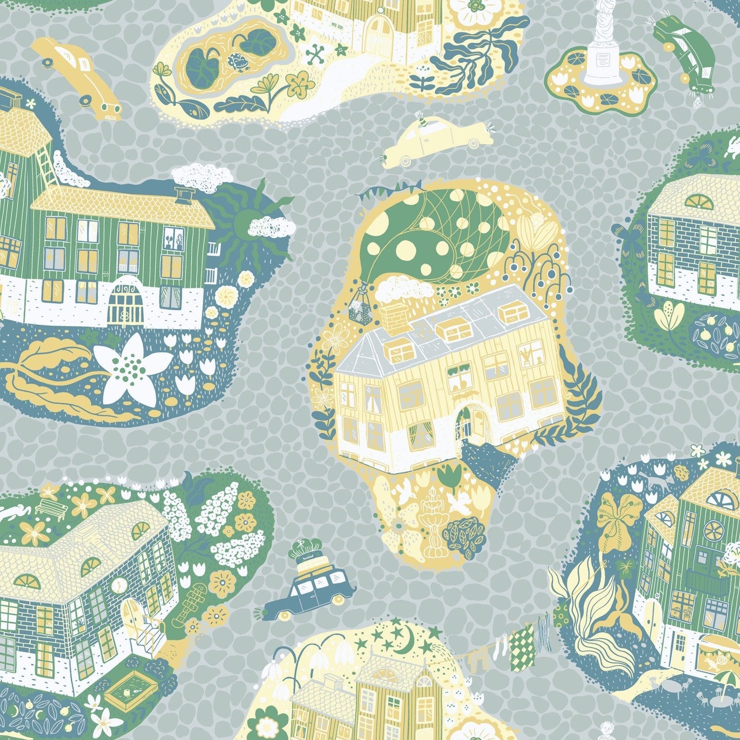 Resan Staden Town Wallpaper