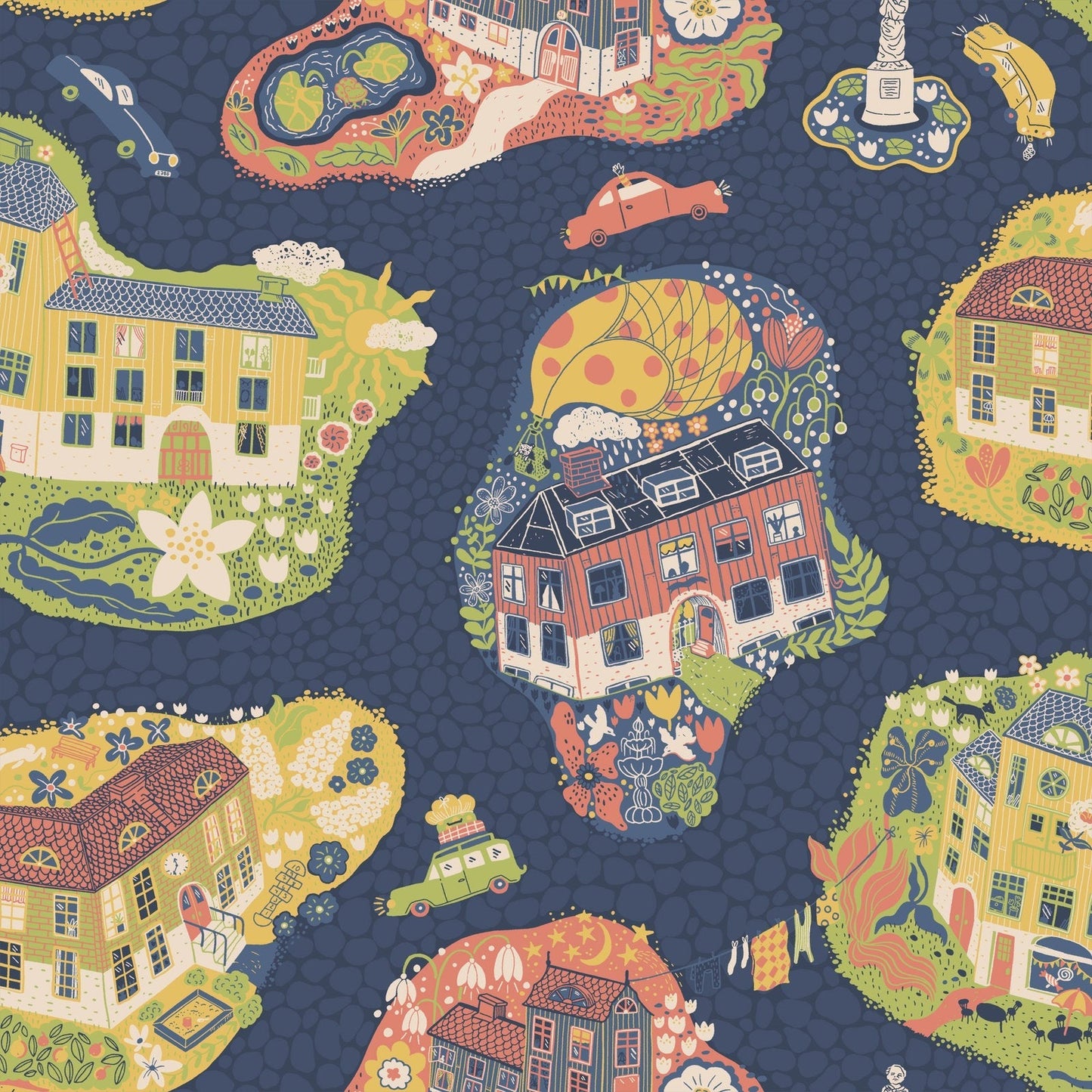 Resan Staden Town Wallpaper