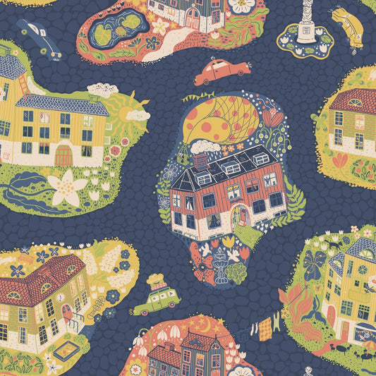 Resan Staden Town Wallpaper