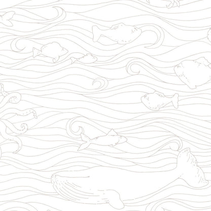 399040 - Mini Me High Tide Wallpaper - White - Eijffinger