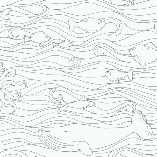 399042 - Mini Me High Tide Wallpaper - Off White - Eijffinger