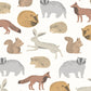 399050 - Mini Me Forest Animals Wallpaper - Beige - Eijffinger