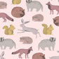 399052 - Mini Me Forest Animals Wallpaper - Pink - Eijffinger
