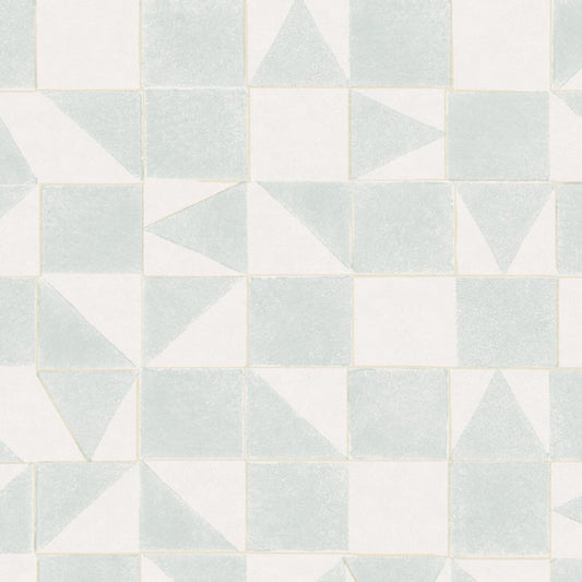 399092 - Mini Me Geometric Wallpaper - Green - Eijffinger