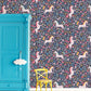399110 - Mini Me Floral Mural Wallpaper - Blue / Multi - Eijffinger