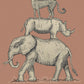 399115 - Mini Me Safari Stack Mural Wallpaper - Red - Eijffinger