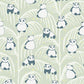 399120 - Mini Me Panda Palm Wallpaper - Teal - Eijffinger