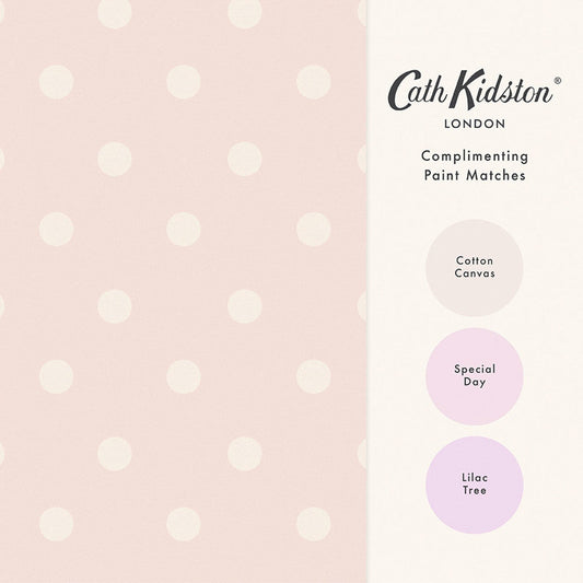Button Spot Wallpaper - Pink - 125520 - Cath Kidston